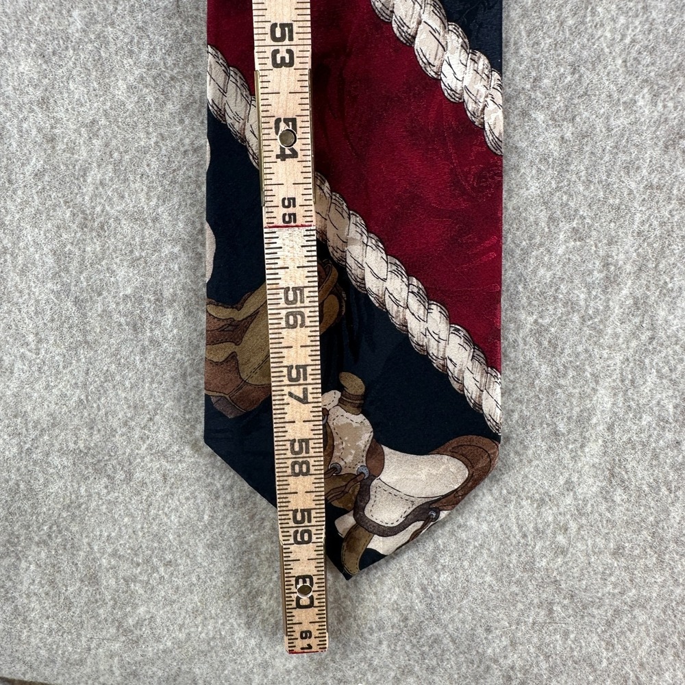 VTG Roper Silk Necktie Cowboy Hat Boots Western Ranch Saddle Rodeo - Picture 7 of 9